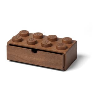 Wooden Desk Drawer 2 x 4 (Dark Oak)